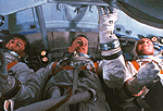 The Apollo 1 crew run through a dress rehearsal in their capsule