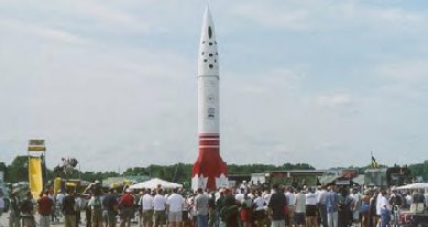 The Canadian Arrow rocket draws a crowd.