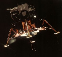 Eagle - The lunar craft that would take Armstrong and Aldrin to the surface of the moon