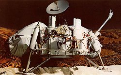 A model of the Viking 1 craft that landed on Mars in 1976